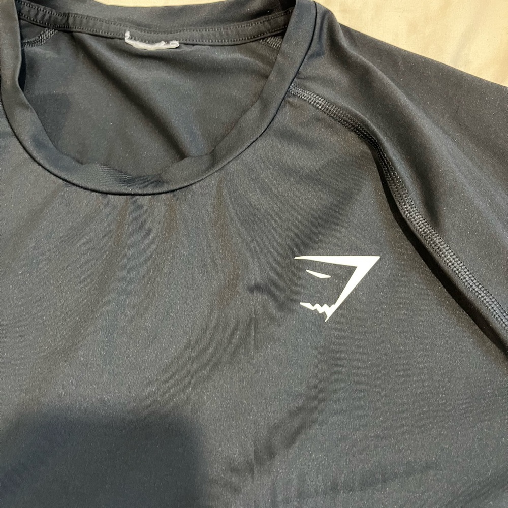 Gymshark Black Rash Guard for Men